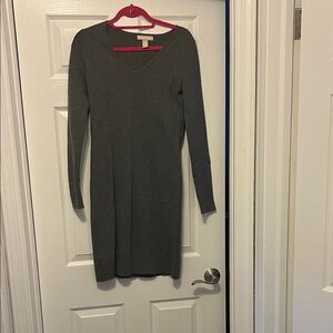 Banana Republic Charcoal Long Sleeve Dress